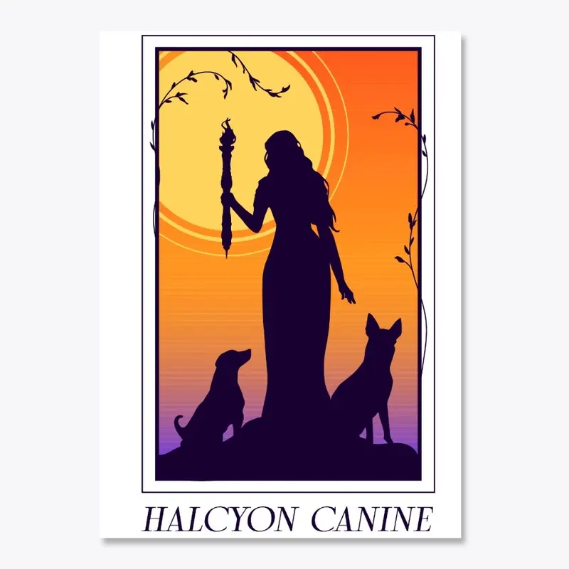 Halcyon Canine Rectangle Sticker